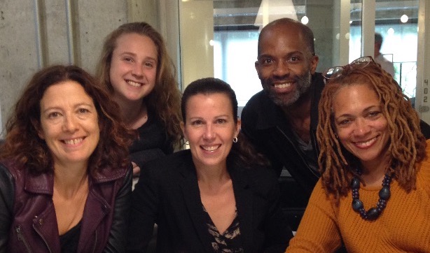 Fran Kirmser (center) at an in-person workshop. Photo by Nadya Abuzar.