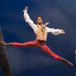 Pacific Northwest Ballet principal dancer Jonathan Batista with company dancers in Kent Stowell’s 'Swan Lake'. Photo by Angela Sterling.