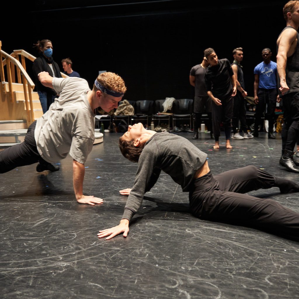 Ryan Steele and Gaby Diaz in rehearsal for MCC Theater's 2022 Production of 'Only Gold'. Photo by Daniel J Vasquez.