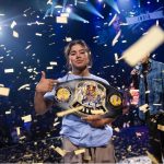 B-Girl India with her Red Bull BC One World Final 2022 Winner’s Belt. Photo by Red Bull Media House:Little Shao.