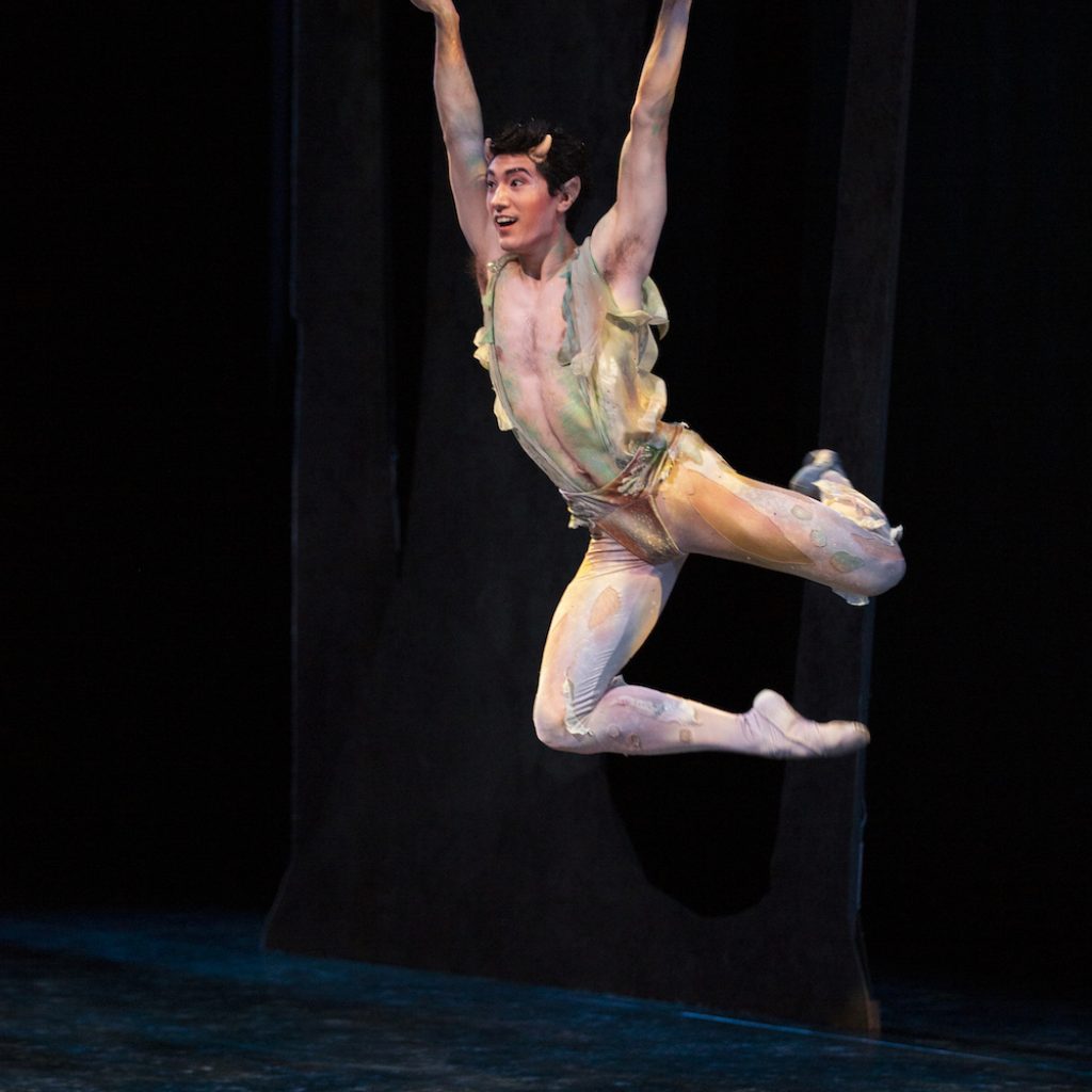 Pacific Northwest Ballet Soloist Christian Poppe in 'A Midsummer Night’s Dream', choreography by George Balanchine © The George Balanchine Trust. Photo by Angela Sterling.