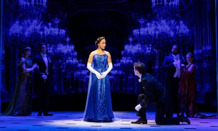 Veronica Stern (Anya) and Willem Butler (Dmitri) in the North American Tour of 'Anastasia'. Photo by Evan Zimmerman for Murphy Made.