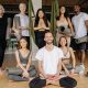 group of people at a yoga studio