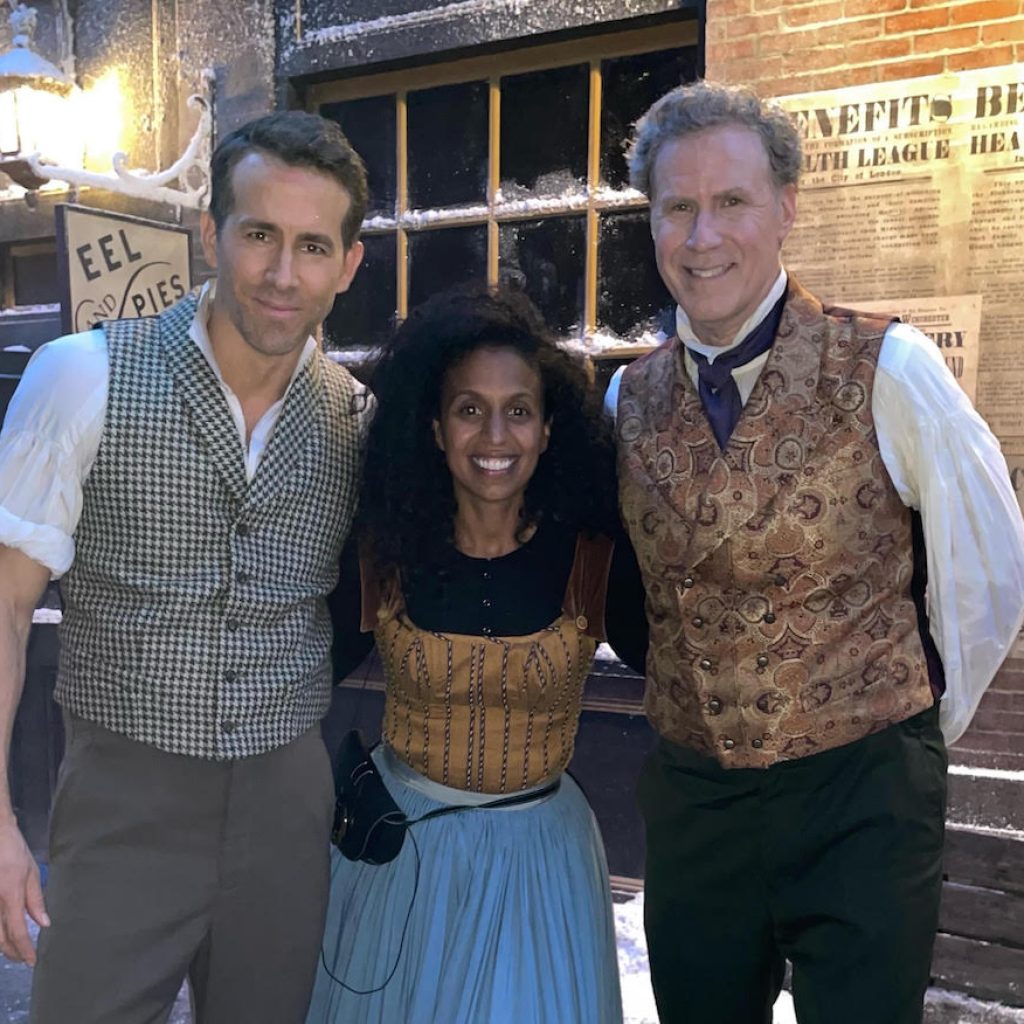 Chloe Arnold (center) with Ryan Reynolds and Will Ferrell. Photo courtesy of SILLAR Management.