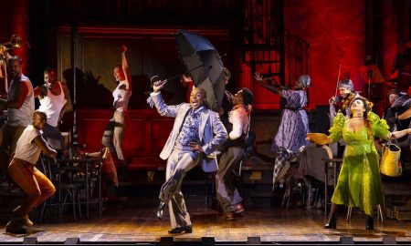 Nathan Lee Graham and company in 'Hadestown' North American Tour 2022. Photo by T Charles Erickson.