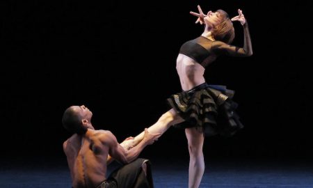 Ashley Bouder and Craig Hall in Mauro Bigonzetti's 'Luce Nascosta'. Photo by Paul Kolnik.