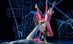 Jacob Guzman and Mattie Love in Bob Fosse's 'DANCIN'' at The Music Box Theatre. Photo by Julieta Cervantes.