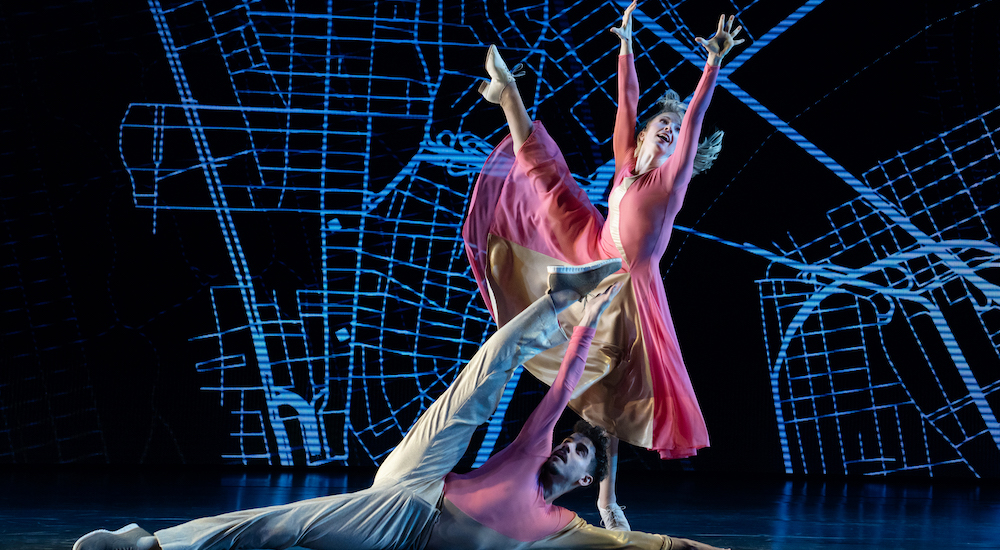 Jacob Guzman and Mattie Love in Bob Fosse's 'DANCIN'' at The Music Box Theatre. Photo by Julieta Cervantes.