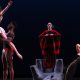 Martha Graham Dance Company's Marzia Memoli, Lloyd Knight, Anne Souder and Xin Ying in Martha Graham's 'Cave of the Heart'. Photo by Melissa Sherwood.