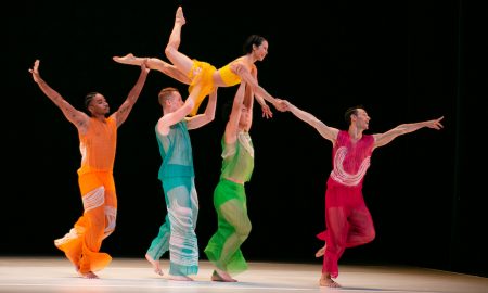 Devon Louis, Lee Duveneck, Austin Kelly, Madelyn Ho and John Harnage in Amy Hall Garner's 'Somewhere in the Middle'. Photo by Whitney Browne.