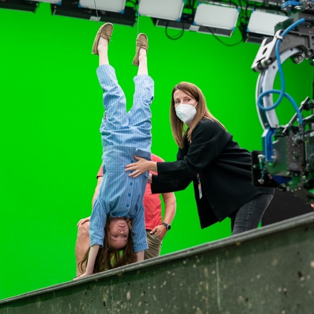 Ellen Kane on the set of 'Matilda the Musical'. Photo by Dan Smith/Netflix.