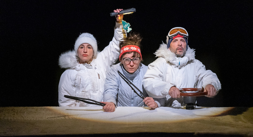 Sandrine Heyraud, Julie Tenret and Sicaire Durieux in 'Dimanche'. Photo by Stephanie Berger.