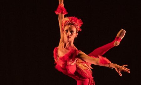 Newport Contemporary Ballet's Margot Aknin in Danielle Genest's 'Firebird'. Photo by Eric Hovermale.