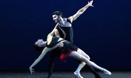 Antonio Cangiano and Alexa Maxwell in the world premiere of Pedro Ruiz's 'Pas de O'Farrill'. Photo by Richard Termine.