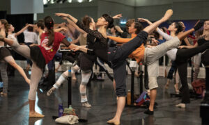 The Royal Ballet's Sumina Sasaki in class during World Ballet Day 2022. Photo by Andrej Uspenski.