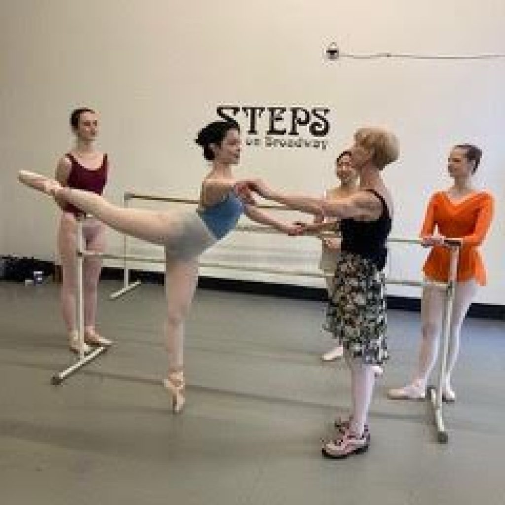 Kathryn Sullivan with adult pointe dancers. Photo courtesy of Mary Carpenter.