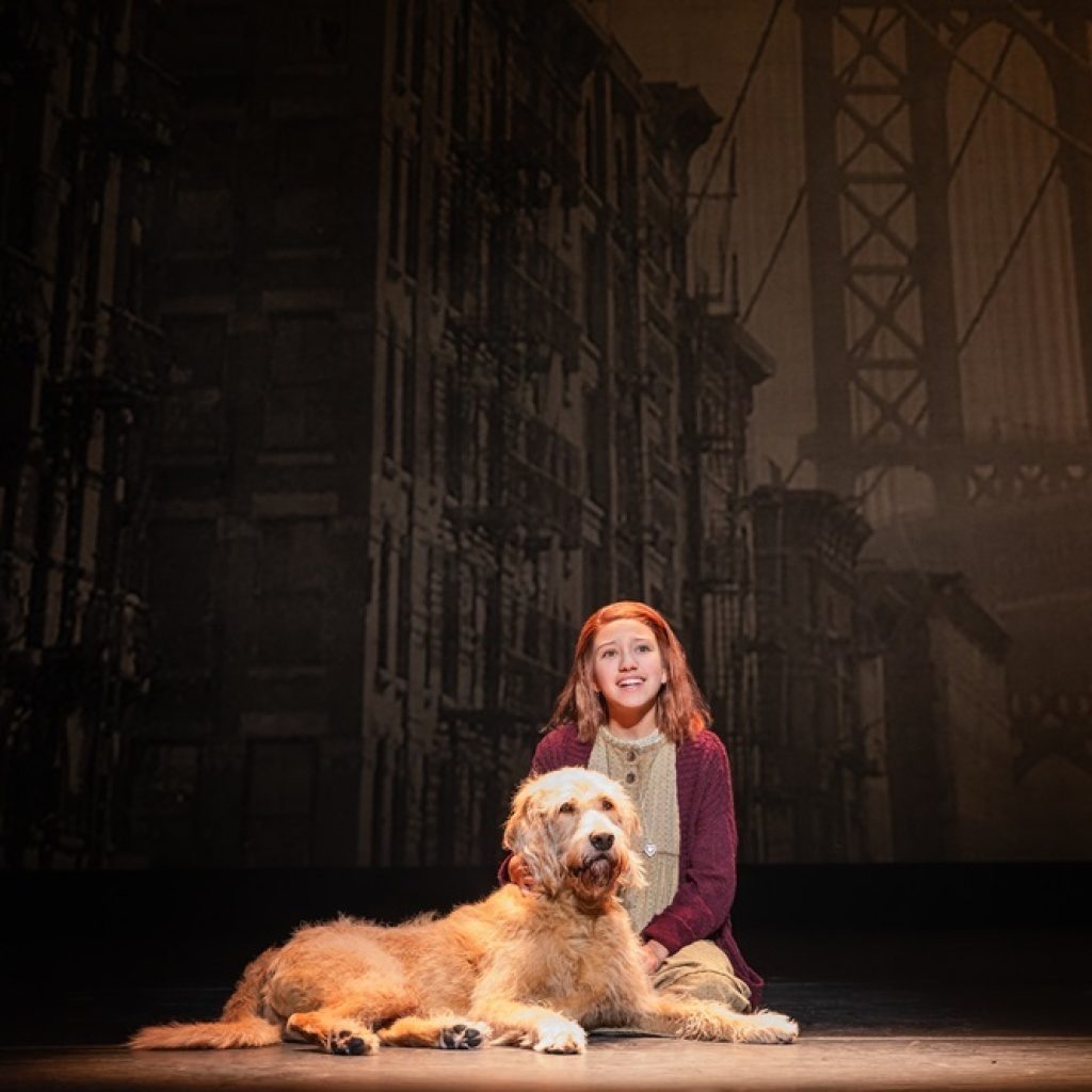 Rainier (Rainey) Treviño and Georgie in the North American Tour of 'Annie'. Photo by Evan Zimmerman for MurphyMade.