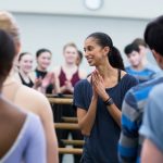 Alicia Graf Mack teaching a ballet class to first year dancers. Photo courtesy of The Juilliard School.