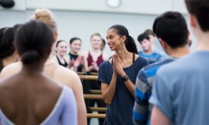 Alicia Graf Mack teaching a ballet class to first year dancers. Photo courtesy of The Juilliard School.