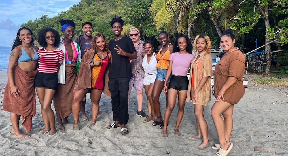 Shola K. Roberts with Dance Grenada festival participants. Photo courtesy of Roberts.