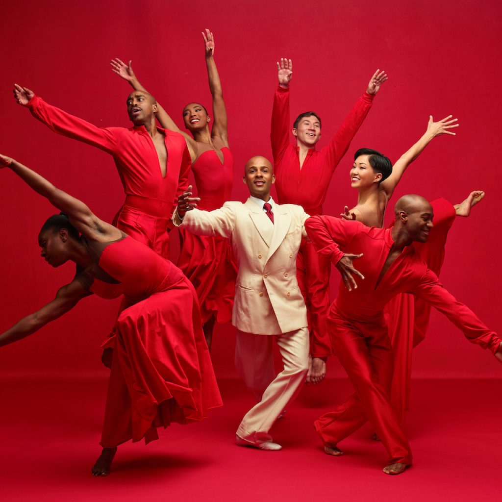 Alvin Ailey American Dance Theater in Alvin Ailey's 'For Bird - With Love'. Photo by Dario Calmese.