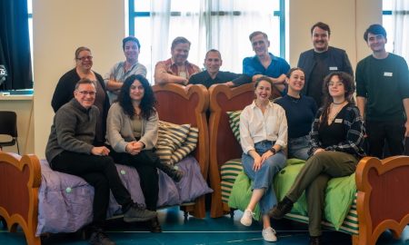 Daniel Pelzig with the cast and creative team of Children's Theatre Company. Photo courtesy of CTC.