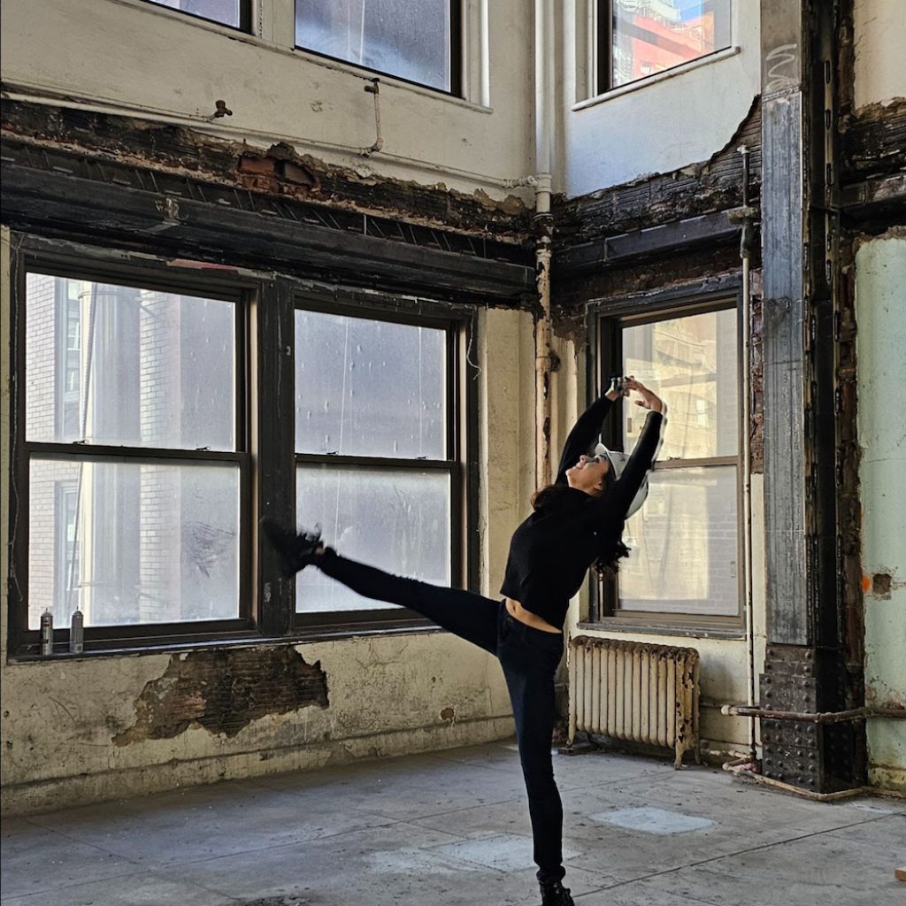 Lauren Lovette in Paul Taylor Dance Company's new space, Taylor West. Photo by Whitney Browne.