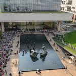 Premiere of John Luther Adams’s “Sila:The Breath of the World” in Lincoln Center’s Hearst Plaza, 2014. Photo by Kevin Yatarola.