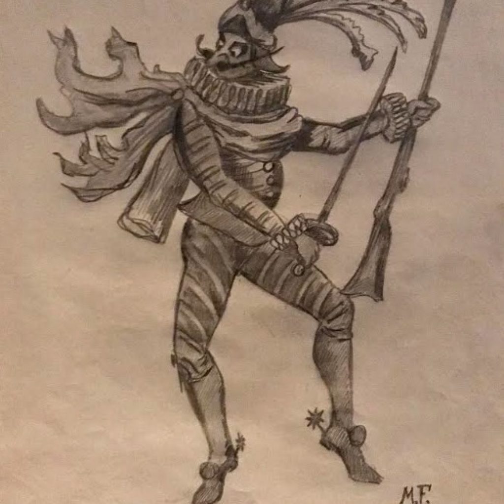 Captain sketch by Michel Fokine. Photo courtesy of the Fokine Archive Estate.