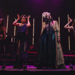 Ciara Alyse Harris, Phoenix Best, Whitney White and Holli' Conway in 'Macbeth In Stride' at BAM. Photo by Marc J. Franklin.
