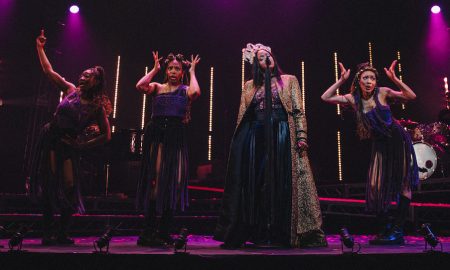 Ciara Alyse Harris, Phoenix Best, Whitney White and Holli' Conway in 'Macbeth In Stride' at BAM. Photo by Marc J. Franklin.
