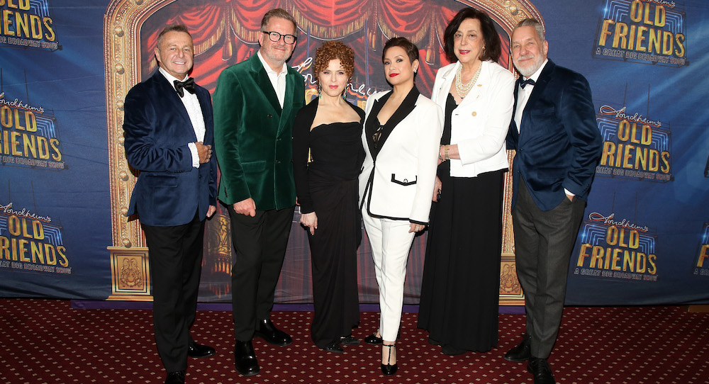 Stephen Mear (choreographer), Matthew Bourne (director), Bernadette Peters, Lea Salonga, Lynne Meadow (Artistic Director of MTC). Photo by Bruce Glikas @bruglikas @broadwaybruce_.