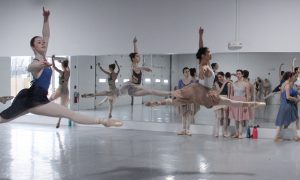 Ballet 5:8 in company class. Photo courtesy of Julianna Slager.