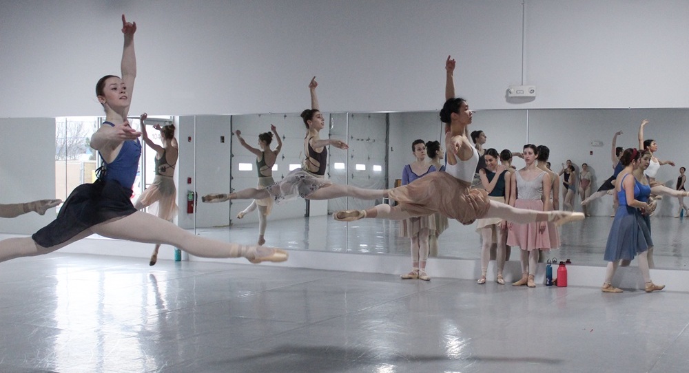 Ballet 5:8 in company class. Photo courtesy of Julianna Slager.