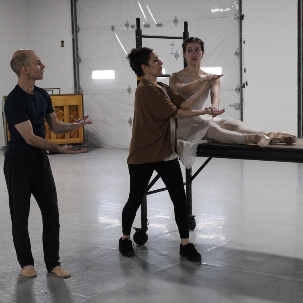 Julianna Slager and dancers in rehearsal. Photo courtesy of Slager.
