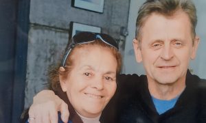 Valia Seiskaya with Mikhail Baryshnikov. Photo courtesy of Seiskaya.