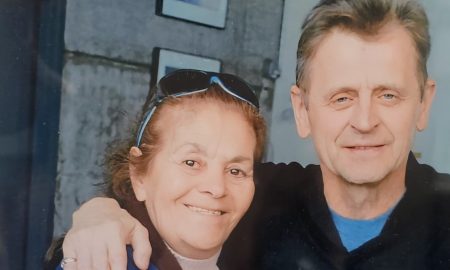 Valia Seiskaya with Mikhail Baryshnikov. Photo courtesy of Seiskaya.