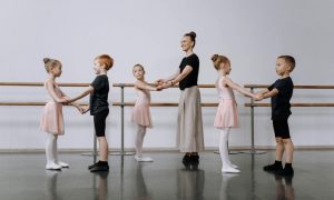 ballet dancers standing in the room