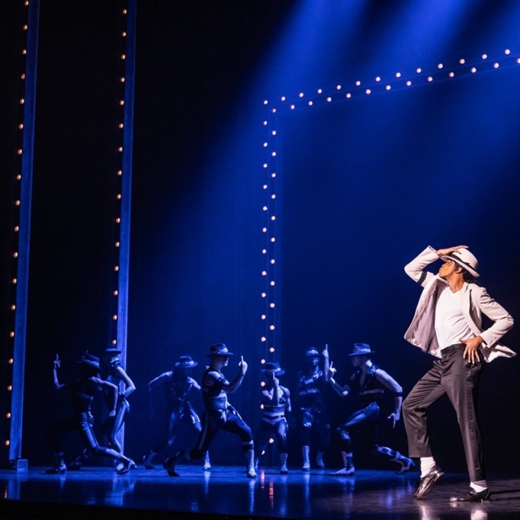 Jordan Markus as Michael Jackson in 'MJ The Musical.' Photo by Matthew Murphy.