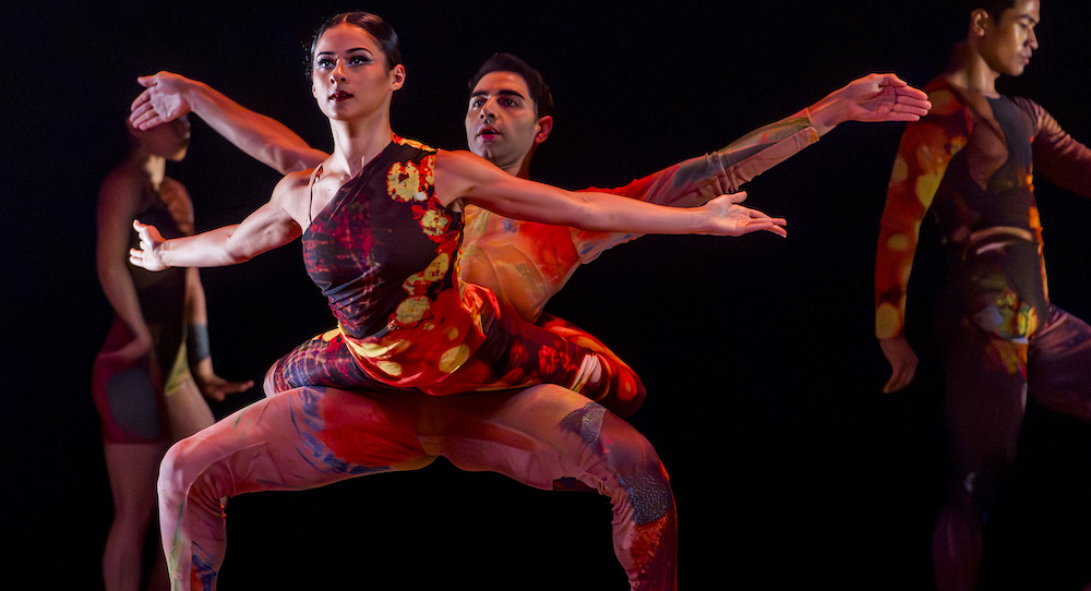 Itzkan Barbosa and Jonathan Montepara in Noelle Kayser’s 'Scales on the Wings of a Butterfly'. Photo by Scott Serio for BalletX.