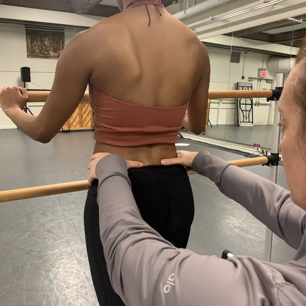 Andrea Zujko and a dancer. Photo courtesy of Zujko.