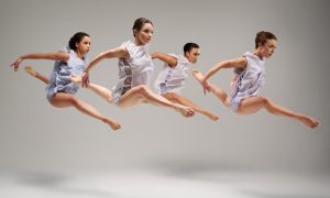 Ballet Hispánico's Olivia Winston, Francesca Levita, Mia Bermudez and Amanda Ostuni. Photo by Rachel Neville.