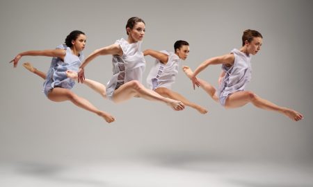 Ballet Hispánico's Olivia Winston, Francesca Levita, Mia Bermudez and Amanda Ostuni. Photo by Rachel Neville.