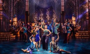 Samantha Pauly (center) and cast in the Broadway production of 'The Great Gatsby.' Photo by Matthew Murphy and Evan Zimmerman.
