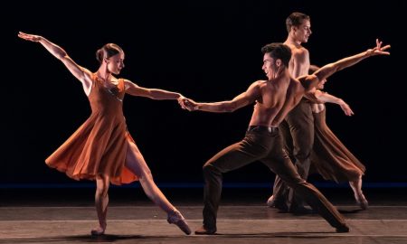 Amanda Ostuni, Thierry Blanchard, Dylan Dias McIntyre and Francesca Levita in Stephanie Martinez's 'Otra Vez, Otra Vez, Otra Vez.' Photo by Steven Pisano.