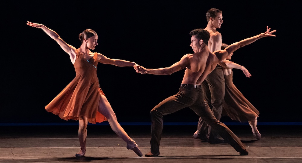 Amanda Ostuni, Thierry Blanchard, Dylan Dias McIntyre and Francesca Levita in Stephanie Martinez's 'Otra Vez, Otra Vez, Otra Vez.' Photo by Steven Pisano.