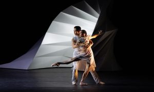 Viktorina Kapitonova and SeokJoo Kim in Lia Cirio's 'After.' Photo by Rosalie O'Connor, courtesy of Boston Ballet.