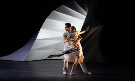 Viktorina Kapitonova and SeokJoo Kim in Lia Cirio's 'After.' Photo by Rosalie O'Connor, courtesy of Boston Ballet.