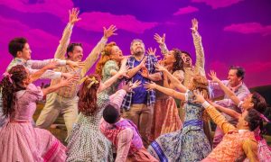 Alex Brightman and the cast of 'Schmigadoon!'. Photo by Matthew Murphy and Evan Zimmerman.