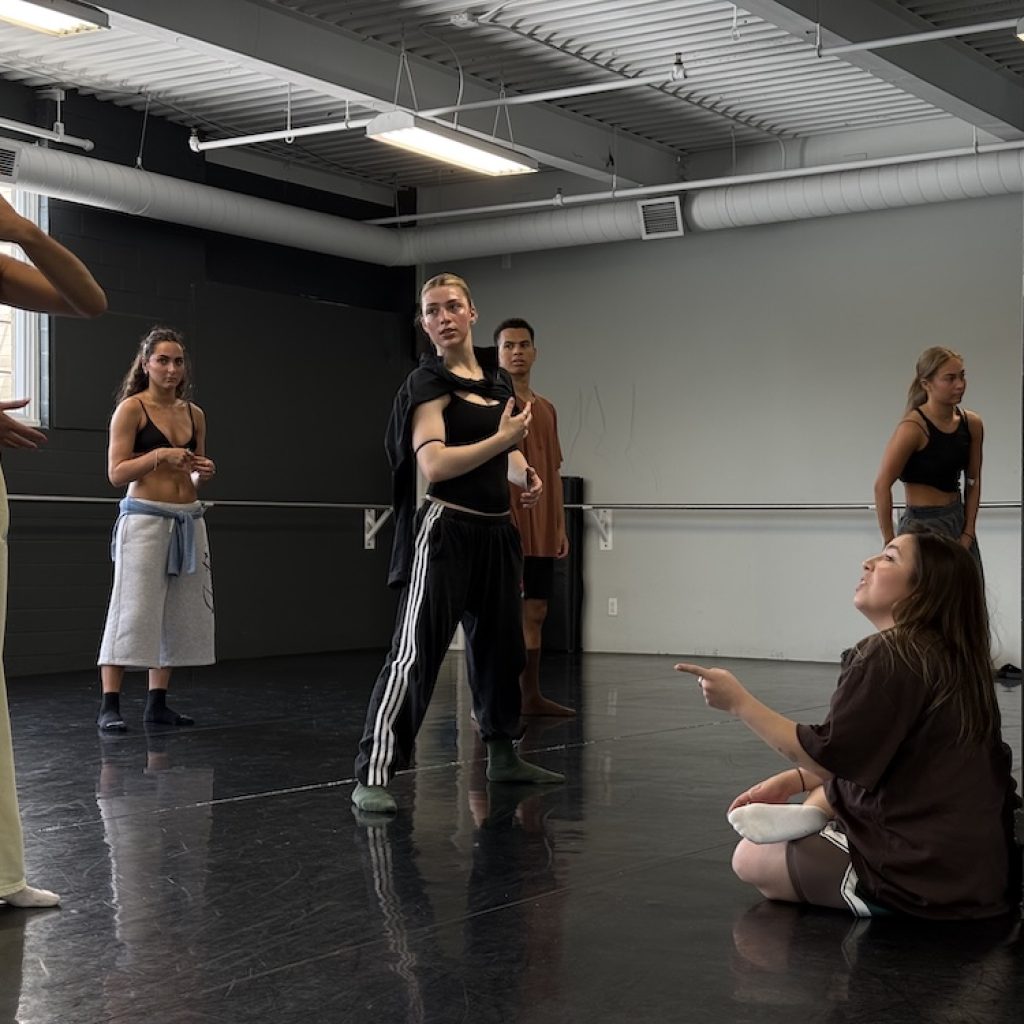Brooke Gilmour and dancers in rehearsal. Photo courtesy of Gilmour.